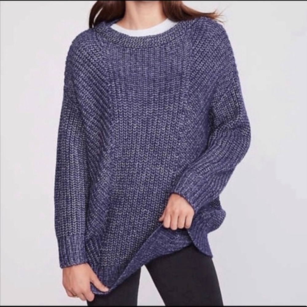 Lou & Grey Long Sleeve Chunky Knit Round Neck Pullover Sweater